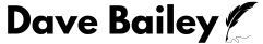Logo for Dave Bailey with a quill at the end of name